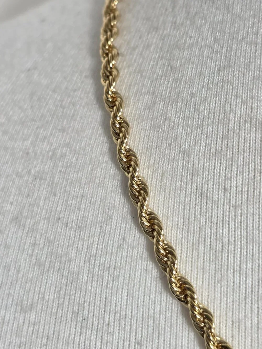 American Showcase Gold Tone Rope Chain Necklace Twisted Link Design